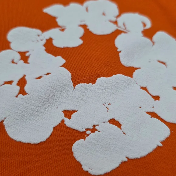 Orange Denim Tear Hoodie in Medium - Picture 5 of 12